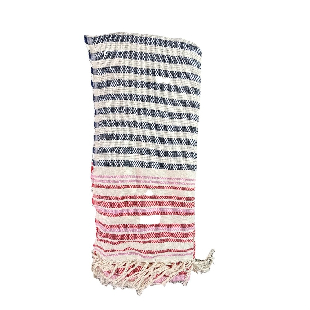 J Jill NWT Striped Multicolor Lightweight Beach Throw Blanket 48x66